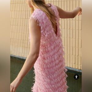 Brand new pink fringe dress. Tags are still on
